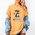 Book Lover Chibi Dragon With Big Red Glasses Bookworm Women's Comfort Colors T-Shirt Mustard Book Lover Chibi Dragon With Big Red Glasses Bookworm Women's Comfort Colors T-Shirt Mustard