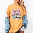 Book Lover Coquette Bow Pink Dainty Ribbon Cute Bookworm Women's Comfort Colors T-Shirt Mustard