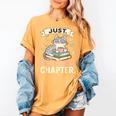 Book Lover Cute Cat Coffee Just 1 More Chapter Cozy Reading Women's Comfort Colors T-Shirt Mustard