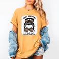 Book Lover What Happens At Book Club Stays Messy Bun Girls Women's Comfort Colors T-Shirt Mustard Book Lover What Happens At Book Club Stays Messy Bun Girls Women's Comfort Colors T-Shirt Mustard