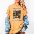 Book Lover Pun Practice Shelf-Care Women's Comfort Colors T-Shirt Mustard Book Lover Pun Practice Shelf-Care Women's Comfort Colors T-Shirt Mustard