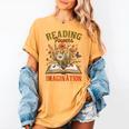 Book Lover Reading Bookish Floral Reading Powers Imagination Women's Comfort Colors T-Shirt Mustard Book Lover Reading Bookish Floral Reading Powers Imagination Women's Comfort Colors T-Shirt Mustard