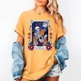 Book Lover Tarot Card The Reader Mystic Skeleton Women's Comfort Colors T-Shirt Mustard