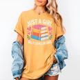 Book Nerd Just A Girl Who Loves Books Literary Enthusiast Women's Comfort Colors T-Shirt Mustard Book Nerd Just A Girl Who Loves Books Literary Enthusiast Women's Comfort Colors T-Shirt Mustard