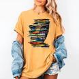Book Women Graphic Art Colorful Eyes Women's Comfort Colors T-Shirt Mustard