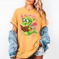 Book Worm Costume World Book Day Cute Kawaii Worm Reading Women's Comfort Colors T-Shirt Mustard