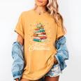 All Booked For Christmas Book Christmas Book Lover Librarian Women's Comfort Colors T-Shirt Mustard