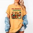 All Booked For Christmas Book Lover Women's Comfort Colors T-Shirt Mustard