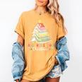 All Booked For Christmas Book Tree Lights Christmas Library Women's Comfort Colors T-Shirt Mustard All Booked For Christmas Book Tree Lights Christmas Library Women's Comfort Colors T-Shirt Mustard