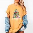 All Booked For Christmas Coquette Books Teacher Xmas Tree Women's Comfort Colors T-Shirt Mustard All Booked For Christmas Coquette Books Teacher Xmas Tree Women's Comfort Colors T-Shirt Mustard