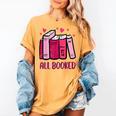 All Booked Read Book Reading Librarian Men Women Kids Women's Comfort Colors T-Shirt Mustard