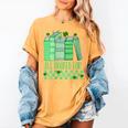 All Booked For St Patrick's Day Book Lover Lucky Shamrock Women's Comfort Colors T-Shirt Mustard