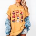 All Booked For Valentine Coquette Bow Girl Women Teacher Women's Comfort Colors T-Shirt Mustard