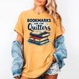 Bookmarks Are For Quitters Reading Quote Book Lover Women's Comfort Colors T-Shirt Mustard Bookmarks Are For Quitters Reading Quote Book Lover Women's Comfort Colors T-Shirt Mustard