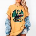 Books Dragon Reading Book Lover Women's Comfort Colors T-Shirt Mustard Books Dragon Reading Book Lover Women's Comfort Colors T-Shirt Mustard