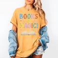Books Are Magic Whimsical Retro Bookworm Women's Comfort Colors T-Shirt Mustard
