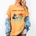 BOOKS AND MAINE COONS ARE MY THERAPY Main Coon Women's Comfort Colors T-Shirt Mustard