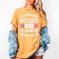 Books Pajamas Read Reading Book Librarian Women Girls Women's Comfort Colors T-Shirt Mustard