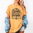 I Like Books More Than People Quote Women's Comfort Colors T-Shirt Mustard