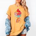 Books Reading Ice Cream Women's Comfort Colors T-Shirt Mustard
