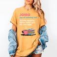 Books Saying JOMO Joy Of Missing Out For Bookworms Women's Comfort Colors T-Shirt Mustard