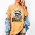 Booktrovert Raccoon Reading And Coffee For Book Lover Women's Comfort Colors T-Shirt Mustard Booktrovert Raccoon Reading And Coffee For Book Lover Women's Comfort Colors T-Shirt Mustard