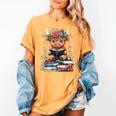 Bookworm Cute Baby Highland Cow Reading Book Women's Comfort Colors T-Shirt Mustard Bookworm Cute Baby Highland Cow Reading Book Women's Comfort Colors T-Shirt Mustard