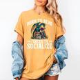 Born To Read Forced To Socialize Dragon Books Reading Women's Comfort Colors T-Shirt Mustard