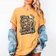 I Buy Books Like I'm Immortal Reader Meme Graphic Women's Comfort Colors T-Shirt Mustard