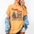 Candy Cane Book Club Holiday Party & Book Exchange Women's Comfort Colors T-Shirt Mustard Candy Cane Book Club Holiday Party & Book Exchange Women's Comfort Colors T-Shirt Mustard