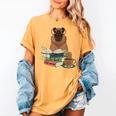 Capybara Glasses Reading Books Capybara Nerd Bookworm Women's Comfort Colors T-Shirt Mustard