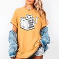Cat Book Humor How To Train Your Human Women's Comfort Colors T-Shirt Mustard Cat Book Humor How To Train Your Human Women's Comfort Colors T-Shirt Mustard