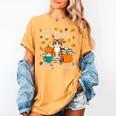 Cat Fall In Love With Reading Book Lover Autumn Women's Comfort Colors T-Shirt Mustard