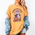 Cat Reading Is My Favorite Sport Retro Book Lover Women's Comfort Colors T-Shirt Mustard