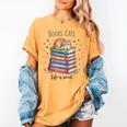 Cats Books Lover Men Women Women's Comfort Colors T-Shirt Mustard Cats Books Lover Men Women Women's Comfort Colors T-Shirt Mustard