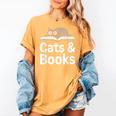 Cats And Books Women's Comfort Colors T-Shirt Mustard Cats And Books Women's Comfort Colors T-Shirt Mustard