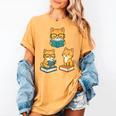 Cats Reading Book Lover Reading Bookworm Reader Women's Comfort Colors T-Shirt Mustard