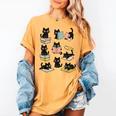 Cats Reading Books Cat Lover Women's Comfort Colors T-Shirt Mustard