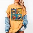 Cheetah Love Reading And Cheetahs Kids Bookworm Women's Comfort Colors T-Shirt Mustard Cheetah Love Reading And Cheetahs Kids Bookworm Women's Comfort Colors T-Shirt Mustard