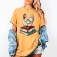 Chicken Books Back To School First Day Of School Boys Girls Women's Comfort Colors T-Shirt Mustard