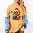 Chicken Reading a Book Farm Animal Chick Women's Comfort Colors T-Shirt Mustard Chicken Reading a Book Farm Animal Chick Women's Comfort Colors T-Shirt Mustard