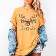 Christmas Librarian Reindeer Matching Family Book Lover Xmas Women's Comfort Colors T-Shirt Mustard Christmas Librarian Reindeer Matching Family Book Lover Xmas Women's Comfort Colors T-Shirt Mustard