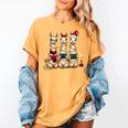 Christmas Three Llamas Reading Reading Books Llama Lover Women's Comfort Colors T-Shirt Mustard Christmas Three Llamas Reading Reading Books Llama Lover Women's Comfort Colors T-Shirt Mustard