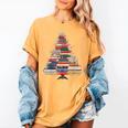 Christmas Tree Book Bookworm Women's Comfort Colors T-Shirt Mustard Christmas Tree Book Bookworm Women's Comfort Colors T-Shirt Mustard