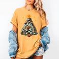 Christmas Tree Books Women's Comfort Colors T-Shirt Mustard Christmas Tree Books Women's Comfort Colors T-Shirt Mustard
