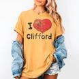 Clifford The Big Red Dog I Heart Clifford Childrens Books Women's Comfort Colors T-Shirt Mustard Clifford The Big Red Dog I Heart Clifford Childrens Books Women's Comfort Colors T-Shirt Mustard