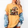 Coffee And Book Reading Accessories For Book Lovers Gnome Women's Comfort Colors T-Shirt Mustard Coffee And Book Reading Accessories For Book Lovers Gnome Women's Comfort Colors T-Shirt Mustard