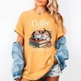 Coffee Cats And Books Cozy Calico Reader Love Cute Cat Women's Comfort Colors T-Shirt Mustard Coffee Cats And Books Cozy Calico Reader Love Cute Cat Women's Comfort Colors T-Shirt Mustard