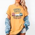 Coffee Crochet Good Book Bookish Yarn Crafter Women's Comfort Colors T-Shirt Mustard Coffee Crochet Good Book Bookish Yarn Crafter Women's Comfort Colors T-Shirt Mustard