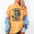 I Like My Coffee ICY & My Books Spicy For Book Lovers Women's Comfort Colors T-Shirt Mustard I Like My Coffee ICY & My Books Spicy For Book Lovers Women's Comfort Colors T-Shirt Mustard
